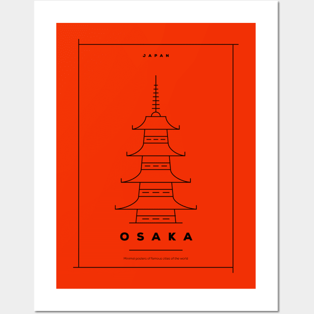 Osaka Minimal Poster Wall Art by kursatunsal